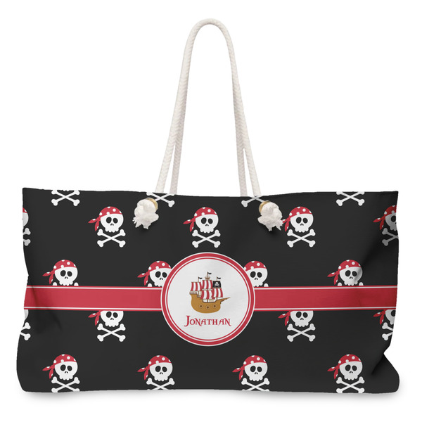 Custom Pirate Large Tote Bag with Rope Handles (Personalized)
