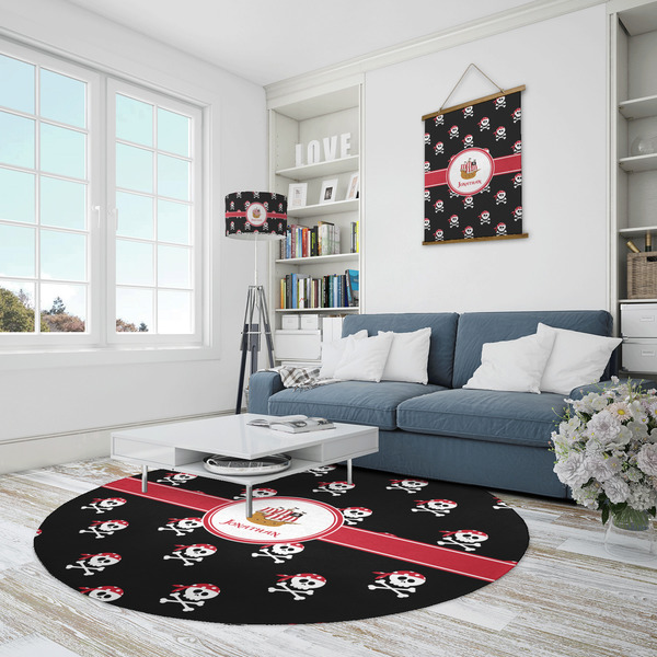 Pirate Round Area Rug - IN CONTEXT