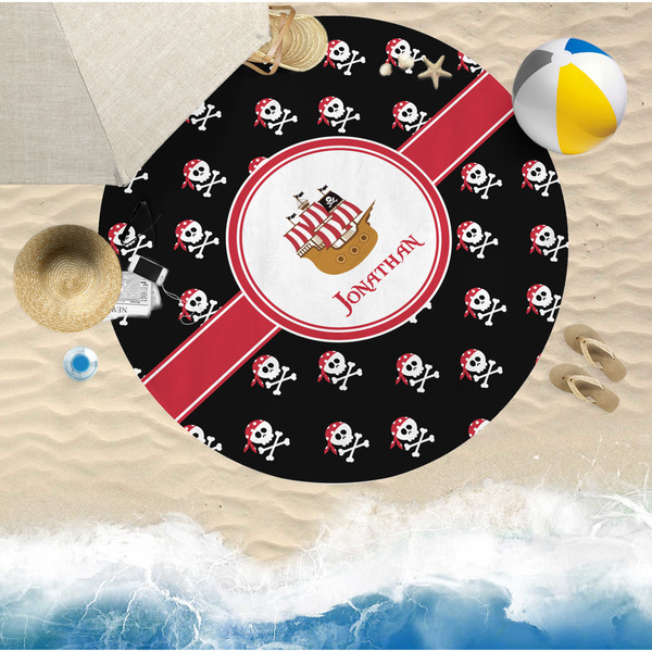 Pirate Round Beach Towel Lifestyle