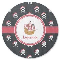 Pirate Round Rubber Backed Coaster (Personalized)