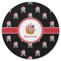 Pirate Round Rubber Backed Coaster (Personalized)