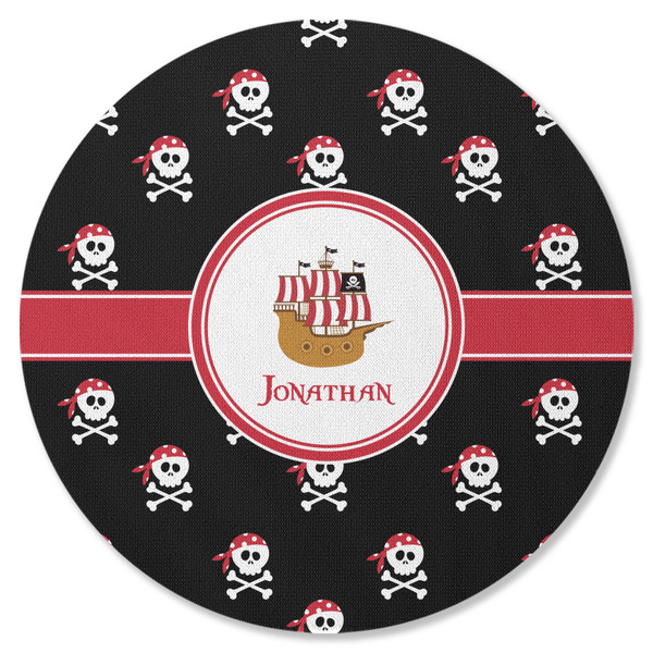 Pirate Round Coaster Rubber Back - Single