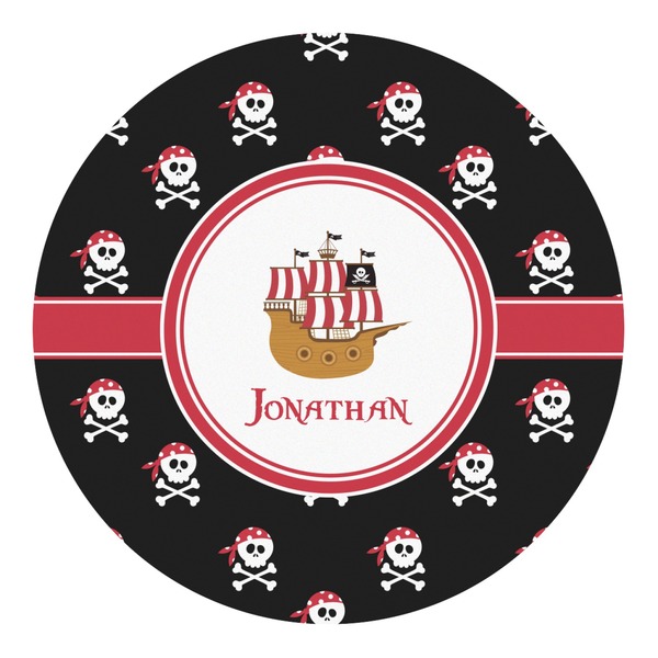 Custom Pirate Round Decal - Large (Personalized)