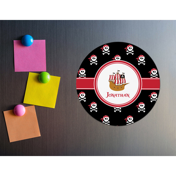 Pirate Round Fridge Magnet - LIFESTYLE