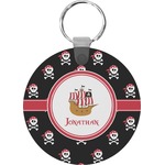 Pirate Round Plastic Keychain (Personalized)
