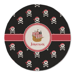 Pirate Round Linen Placemat (Personalized)