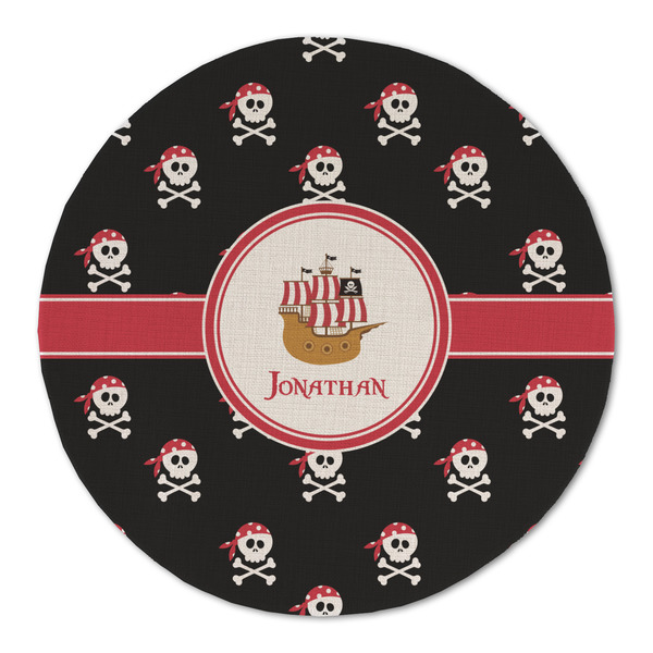 Custom Pirate Round Linen Placemat - Single Sided (Personalized)