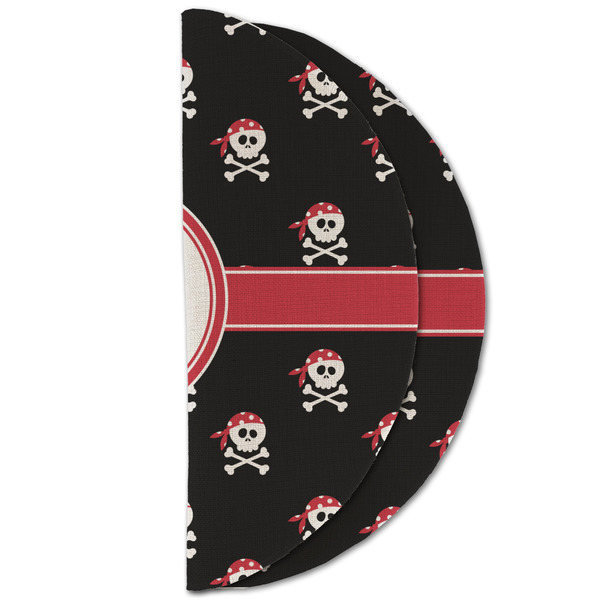 Pirate Round Linen Placemats - HALF FOLDED (double sided)