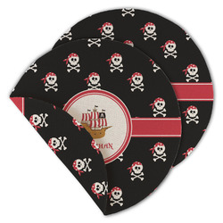 Pirate Round Linen Placemat - Double Sided (Personalized)