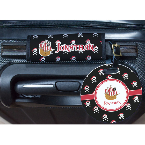 Pirate Round Luggage Tag & Handle Wrap - In Context