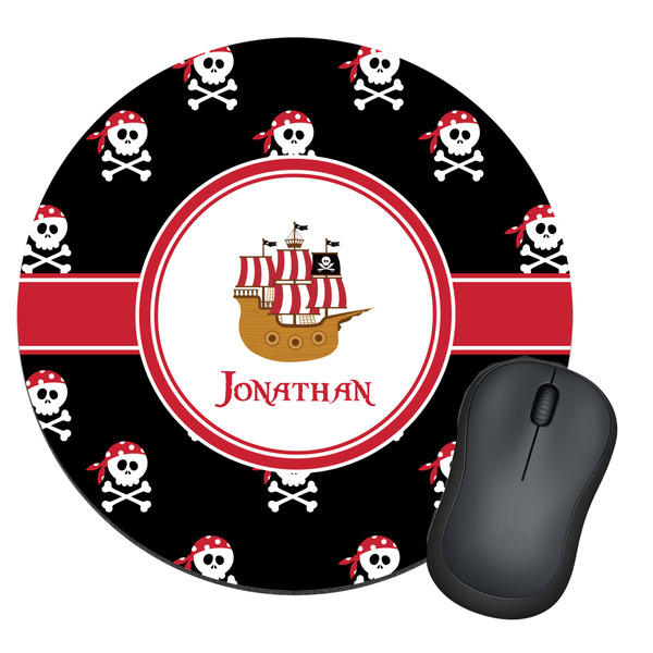 Custom Pirate Round Mouse Pad (Personalized)