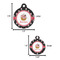 Pirate Round Pet ID Tag - Large - Comparison Scale