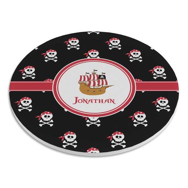 Pirate Round Stone Trivet - Angle View