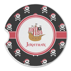 Pirate Sandstone Car Coaster - Single (Personalized)