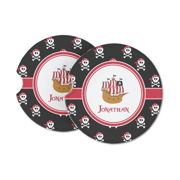 Custom Pirate Sandstone Car Coasters (Personalized)