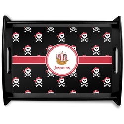 Pirate Black Wooden Tray - Large (Personalized)