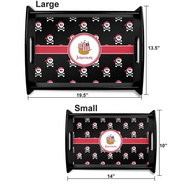 Pirate Serving Tray Black Sizes