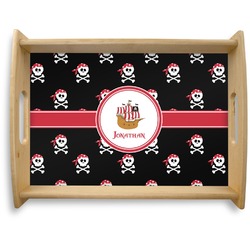 Pirate Natural Wooden Tray - Large (Personalized)