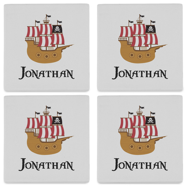 Pirate Set of 4 Sandstone Coasters - See All 4 View