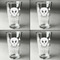 Pirate Set of Four Engraved Beer Glasses - Individual View