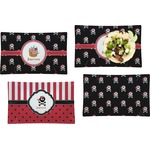 Pirate Set of 4 Glass Rectangular Lunch / Dinner Plate (Personalized)