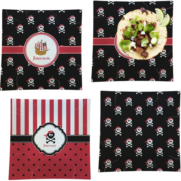 Pirate Set of Square Dinner Plates