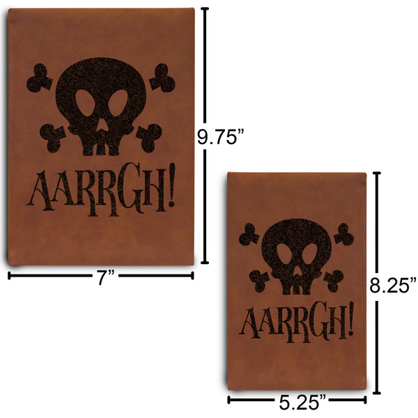 Pirate Sketch Book Size Comparison w/ Dimension