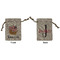 Pirate Small Burlap Gift Bag - Front and Back