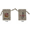 Pirate Small Burlap Gift Bag - Front & Back (Personalized)