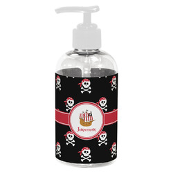 Pirate Plastic Soap / Lotion Dispenser (8 oz - Small - White) (Personalized)