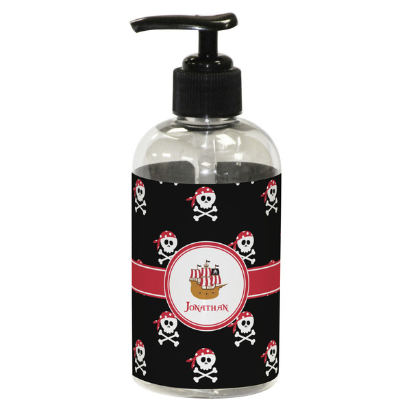 Custom Pirate Plastic Soap / Lotion Dispenser (8 oz - Small - Black) (Personalized)
