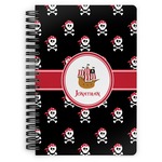 Pirate Spiral Notebook - 7x10 w/ Name or Text