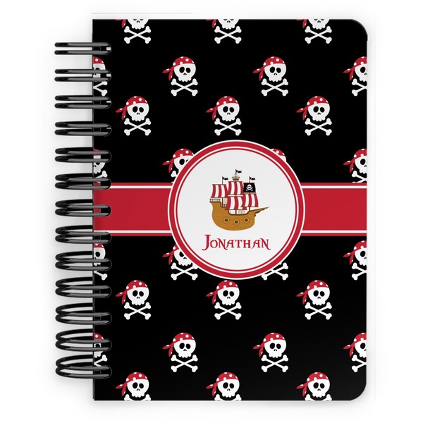 Custom Pirate Spiral Notebook - 5x7 w/ Name or Text