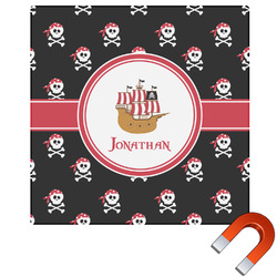 Pirate Square Car Magnet - 6" (Personalized)