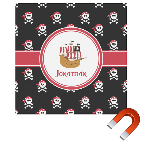 Custom Pirate Square Car Magnet - 10" (Personalized)