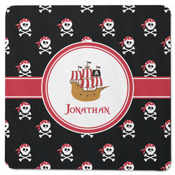 Pirate Square Rubber Backed Coaster (Personalized)
