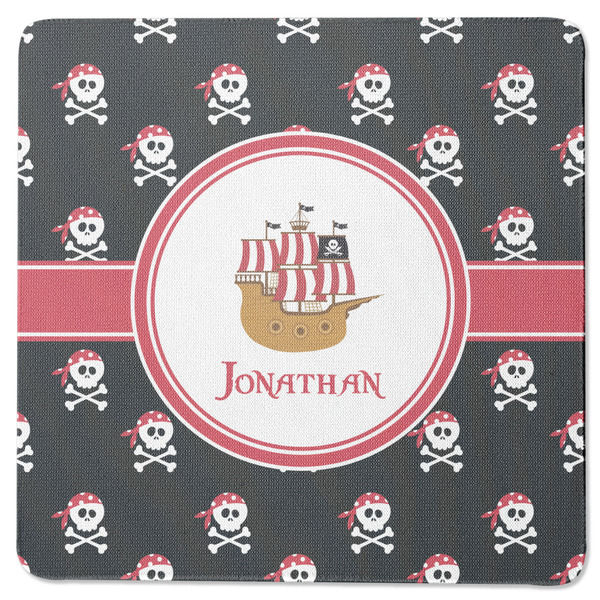 Custom Pirate Square Rubber Backed Coaster (Personalized)