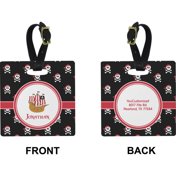 Pirate Square Luggage Tag (Front + Back)