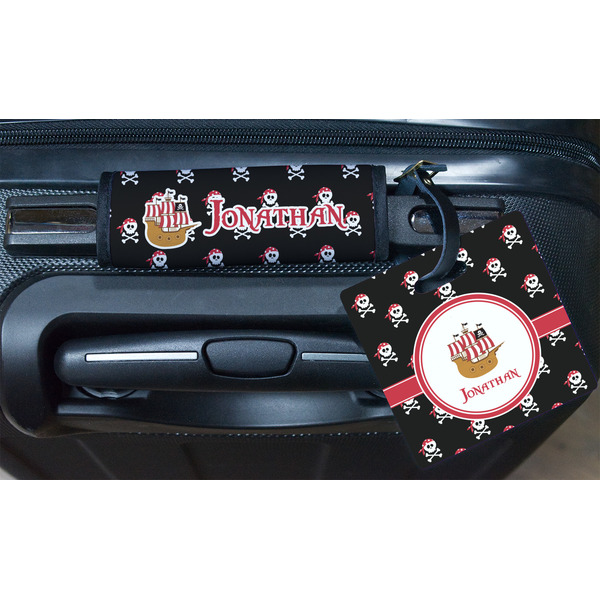 Pirate Square Luggage Tag & Handle Wrap - In Context