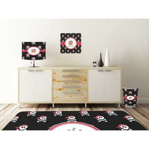 Pirate Square Wall Decal Wooden Desk