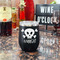Pirate Stainless Wine Tumblers - Black - Double Sided - In Context