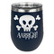 Pirate Stainless Wine Tumblers - Navy - Single Sided - Front