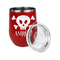 Pirate Stainless Wine Tumblers - Red - Double Sided - Alt View