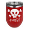 Pirate Stainless Wine Tumblers - Red - Single Sided - Front