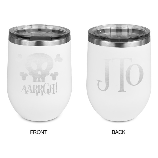 Pirate Stainless Wine Tumblers - White - Double Sided - Approval