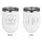 Pirate Stainless Wine Tumblers - White - Double Sided - Approval