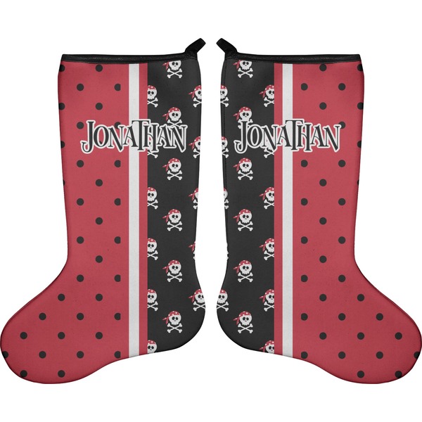 Custom Pirate Holiday Stocking - Double-Sided - Neoprene (Personalized)