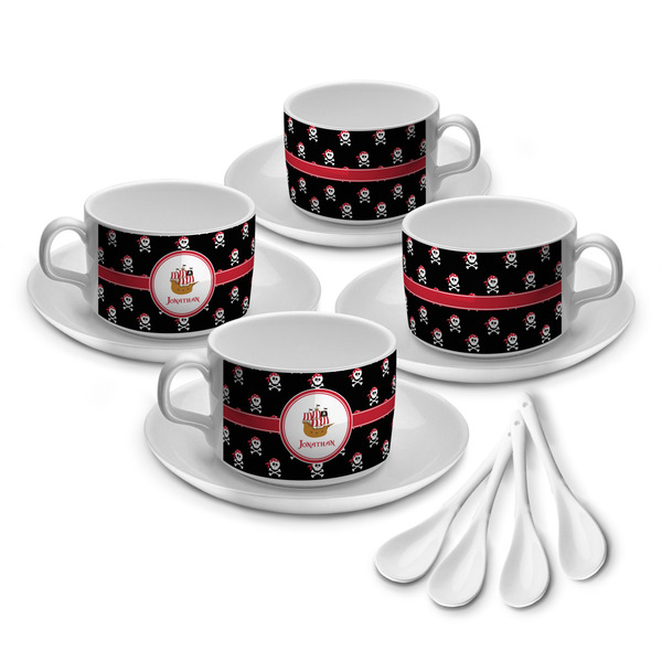 Custom Pirate Tea Cup - Set of 4 (Personalized)