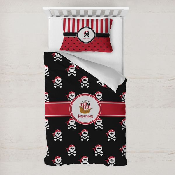 Custom Pirate Toddler Bedding Set - With Pillowcase (Personalized)