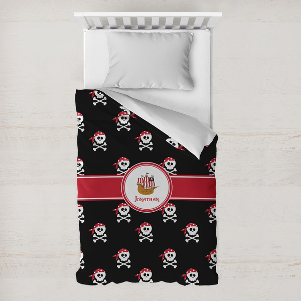 Custom Pirate Toddler Duvet Cover w/ Name or Text